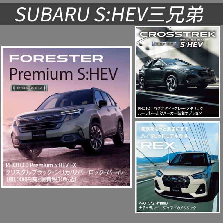 SUBARU SHEV 3兄弟