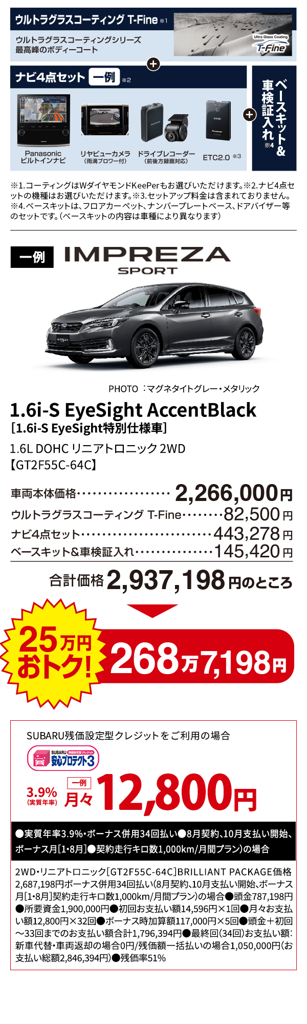 1.6i-S EyeSight AccentBlack［1.6i-S EyeSight特別仕様車］