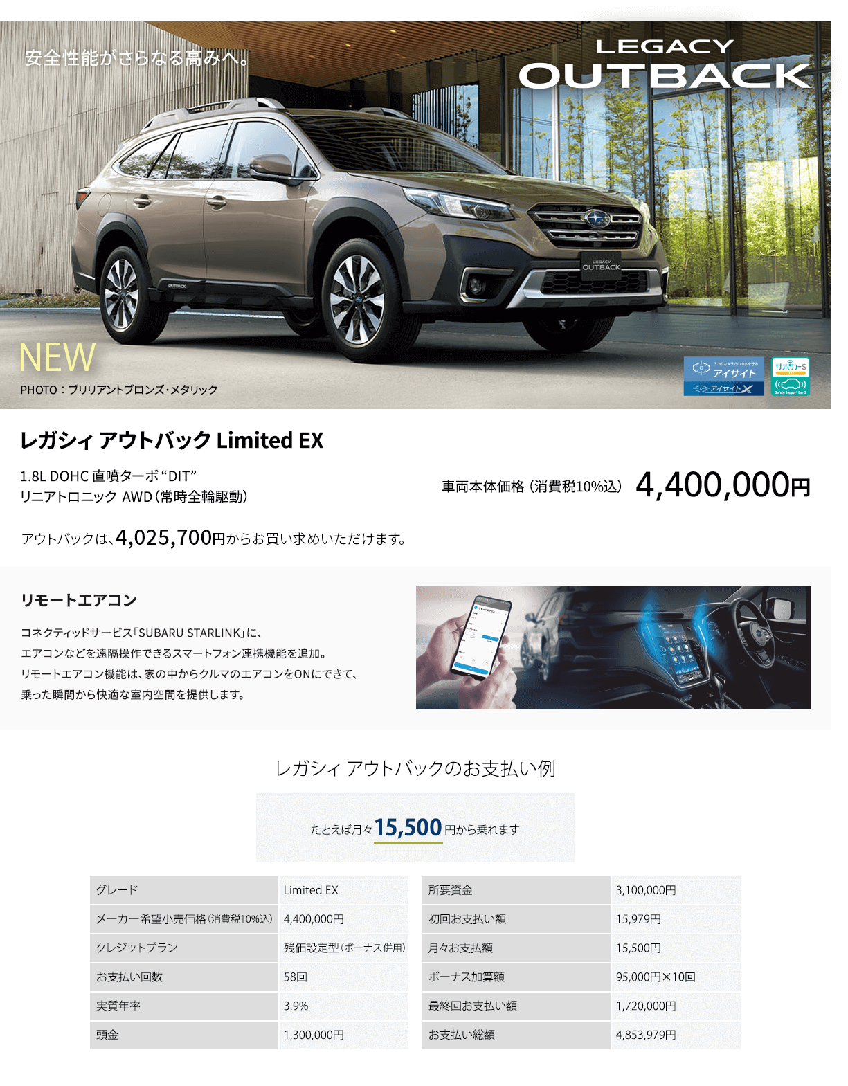 LEVORG LAYBACK
