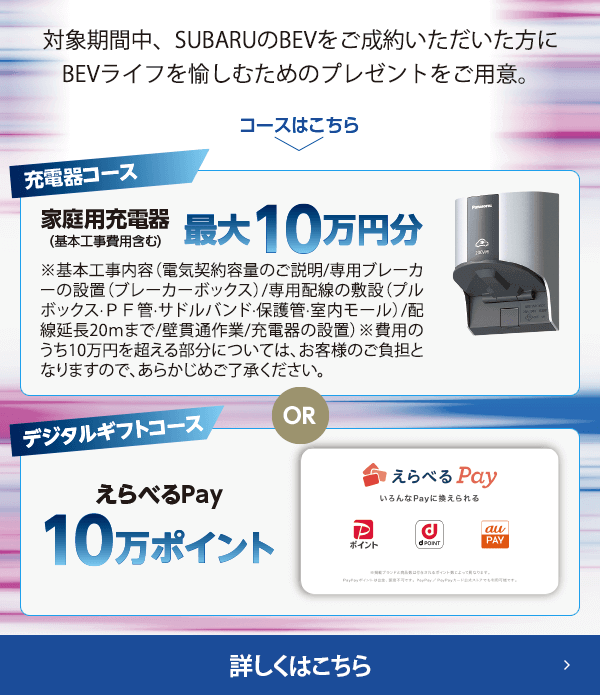 ソルテラBEV LIFEスタートアップキャンペーン